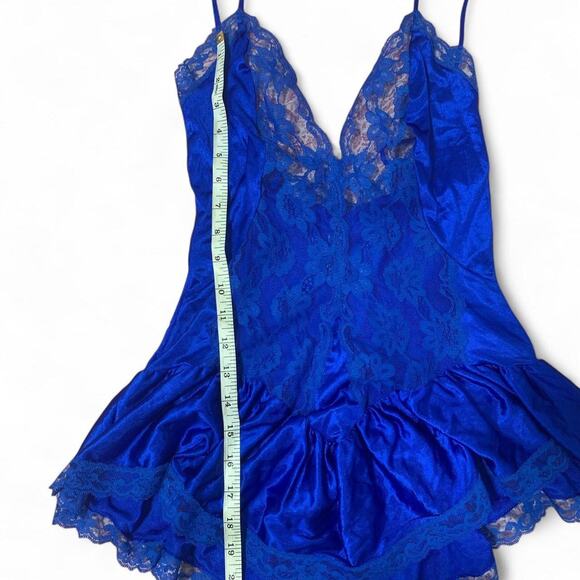 Val Mode Blue Lace Tank Top Size small - Picture 3 of 6